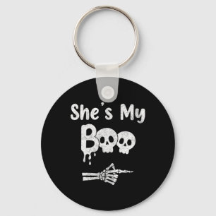 Matching Halloween Pajama Couples Key Ring