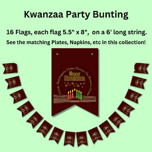 Matching Happy Kwanzaa Seven Principles Bunting