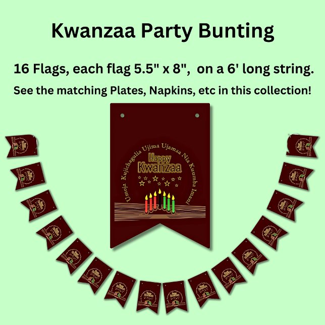 Matching Happy Kwanzaa Seven Principles Bunting (Creator Uploaded)
