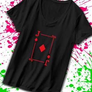 Matching Jack Diamonds Suit Playing Cards Modern T-Shirt