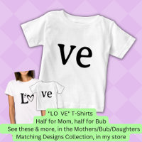 Matching Mother Daughter Baby LOVE Heart
