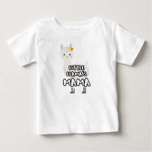 Matching Mother Daughter Little Llamas Mama Baby T-Shirt
