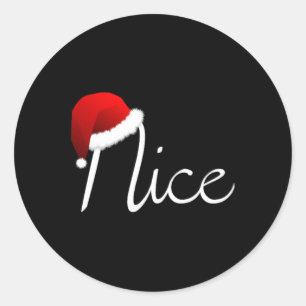 Matching Naughty & Nice Nice List Christmas Classic Round Sticker