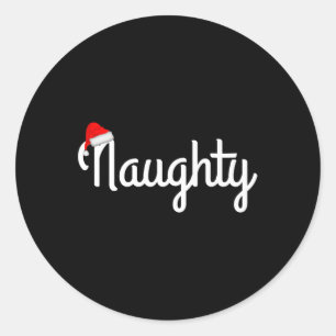 Matching Naughty &amp; Nice Shirt Nice List Christ Classic Round Sticker