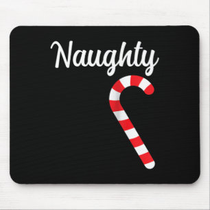 Matching Naughty And Nice Couples Christmas Pajama Mouse Pad