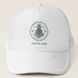Matching Nautical Family Reunion Boat Trip Custom Trucker Hat<br><div class="desc">Get on deck with this nautical theme anchor, boat wheel, and rope design as a family doing nautical things like cruise trip, boating, beach house vacation. Add your family name, the event, and date by clicking the "Personalise" button. Makes a perfect family reunion matching shirt and this year's family reunion...</div>