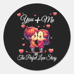 Matching Outfit Husnd Wife Boyfriend Girlfriend Va Classic Round Sticker
