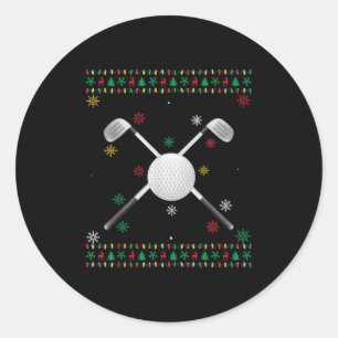 Matching Outfits For Holiday Party Golf Ugly Chris Classic Round Sticker