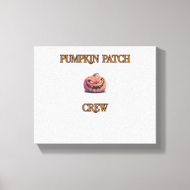 Matching Pumpkin Patch Crew For Family Trip Classi Canvas Print (Front)