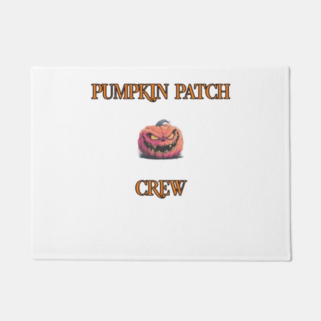 Matching Pumpkin Patch Crew For Family Trip Classi Doormat (Front)
