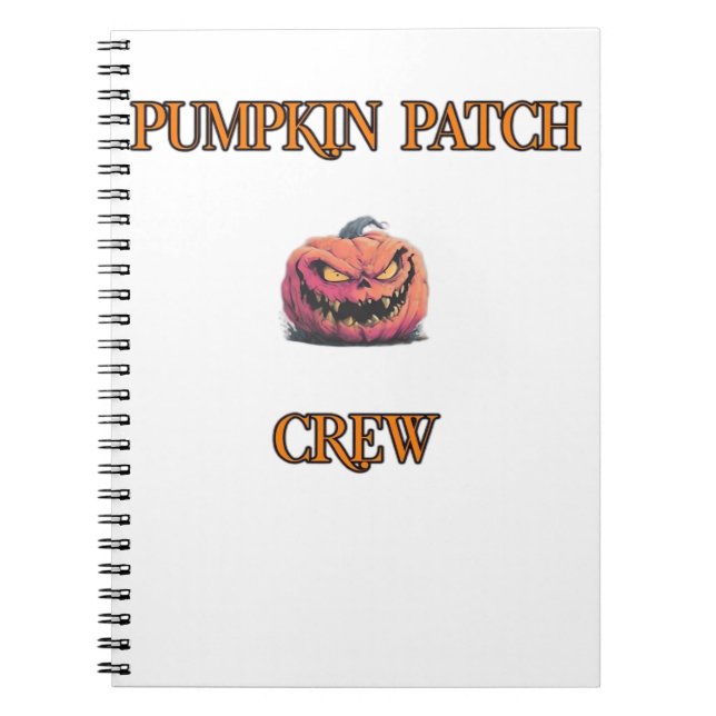 Matching Pumpkin Patch Crew For Family Trip Classi Notebook (Front)