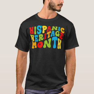 Matching Retro National Hispanic Heritage Month T-Shirt
