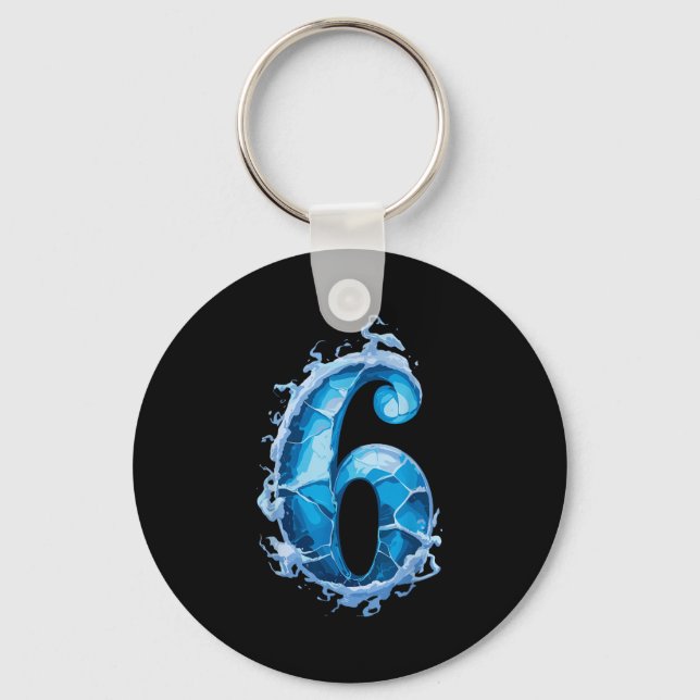 Matching Six Seven Flaming Ice Funny Meme 67 Coupl Key Ring (Front)