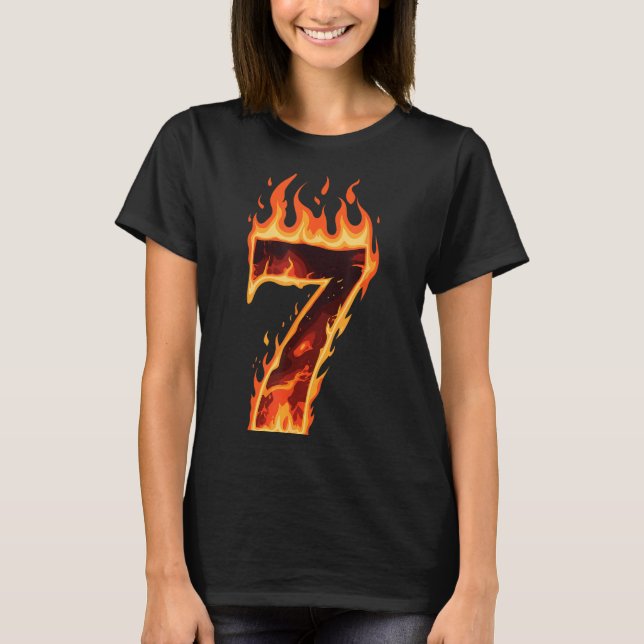 Matching Six Seven Flaming Ice Funny Meme 67 Coupl T-Shirt (Front)