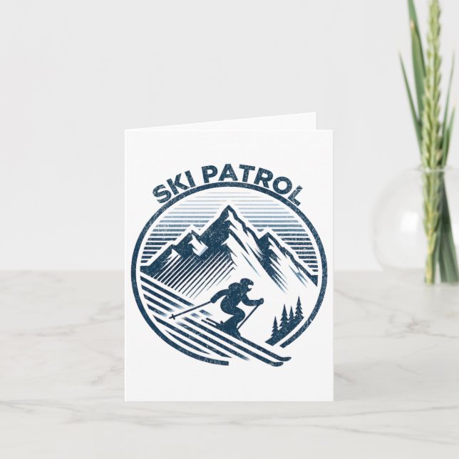 Matching Ski Patrol Ski Resort Winter Skiing  Card (Front)
