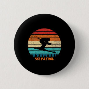 Matching Ski Patrol Ski Resort Winter Skiing Sunse 6 Cm Round Badge