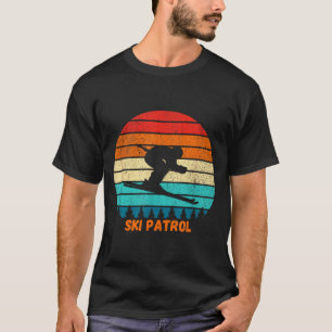 Matching ski patrol ski resort winter skiing sunse T-Shirt