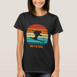 Matching ski patrol ski resort winter skiing sunse T-Shirt