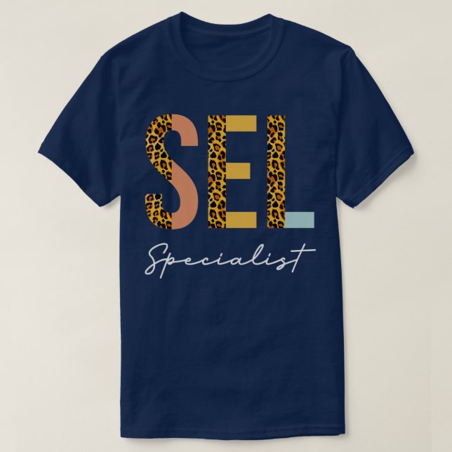 Matching Social Emotional Learning Teacher SEL Spe T-Shirt (Design Front)