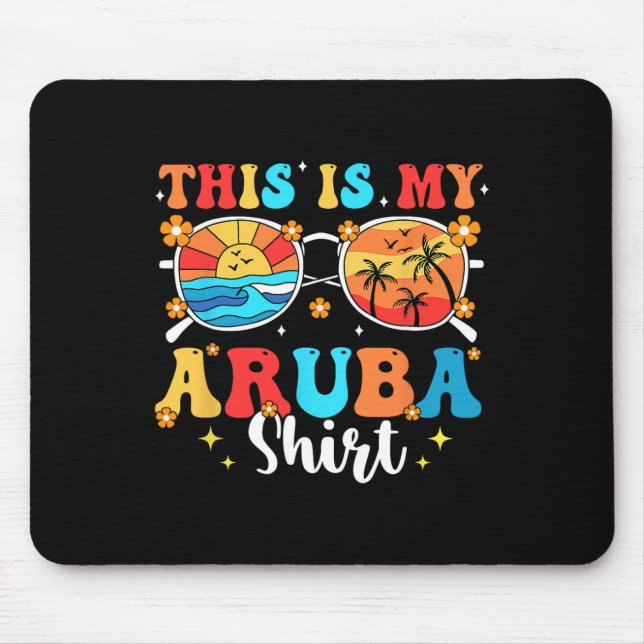 Matching Summer Family Vacation Beach Trip Aruba  Mouse Pad (Front)