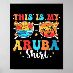 Matching Summer Family Vacation Beach Trip Aruba Poster