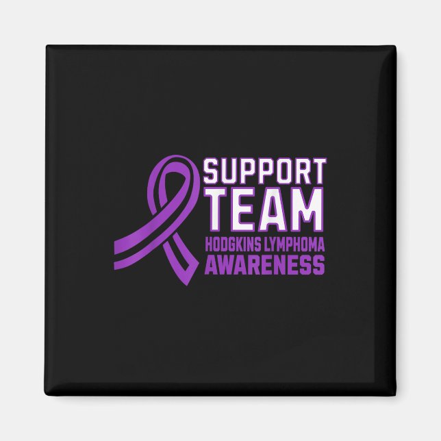 Matching Support Team Hodgkins Lymphoma Awareness  Magnet (Front)