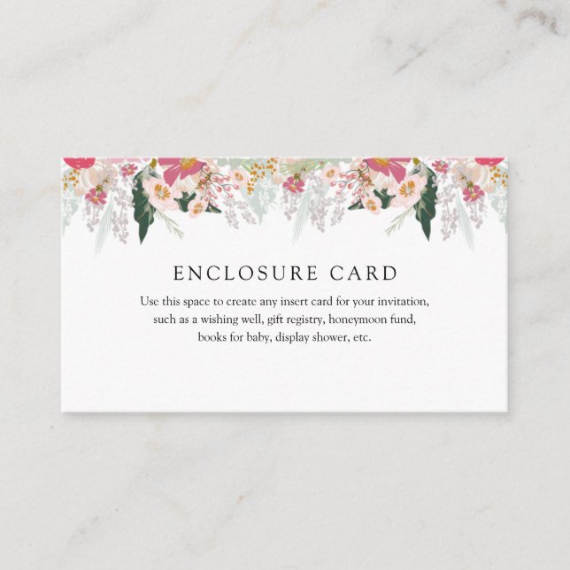 Matching Tea Party Enclosure Card (Front)