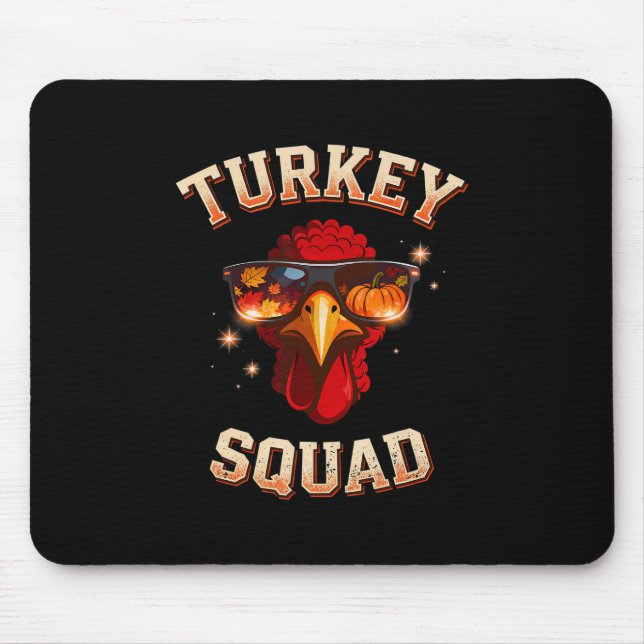 Matching Thanksgiving Running Turkey Trot Squad Tu Mouse Pad (Front)