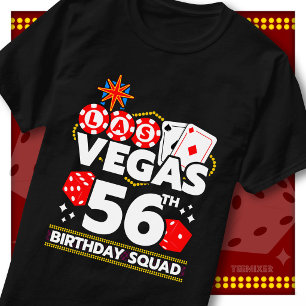 Matching Vegas 56th Birthday Squad Casino Party T-Shirt
