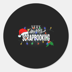 Matching Very Merry Scrapbooking Christmas Classic Round Sticker