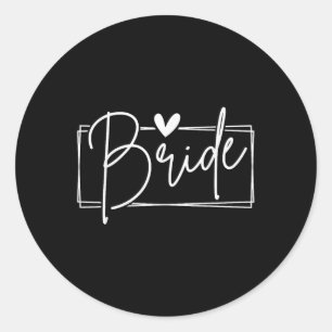 Matching Wedding Getting Ready Bride & Groom _ Classic Round Sticker
