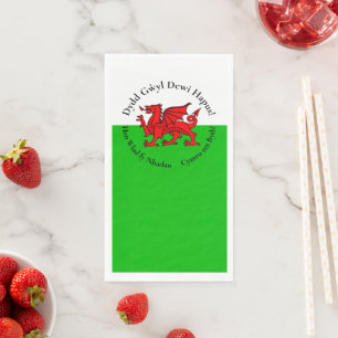 Matching Welsh Dragon St David's Day Napkin