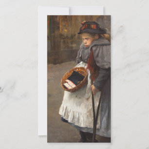 Matchstick Girl Poor Street Urchin Urban Poverty Holiday Card