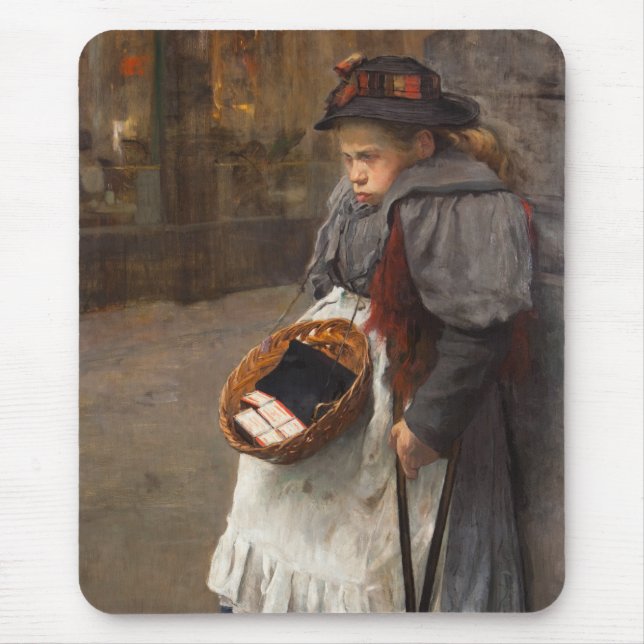 Matchstick Girl Poor Street Urchin Urban Poverty   Mouse Pad (Front)