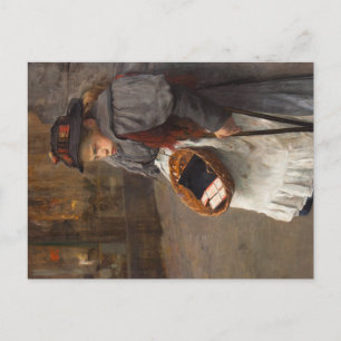 Matchstick Girl Poor Street Urchin Urban Poverty Postcard