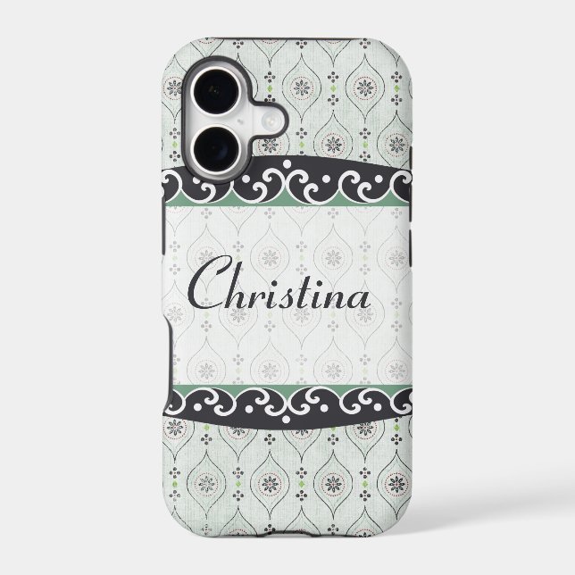 Mate ID™ iPhone 5 Case Blue Flower Pattern (Back)