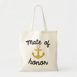 Mate Of Honour Nautical Anchor Tote Bag