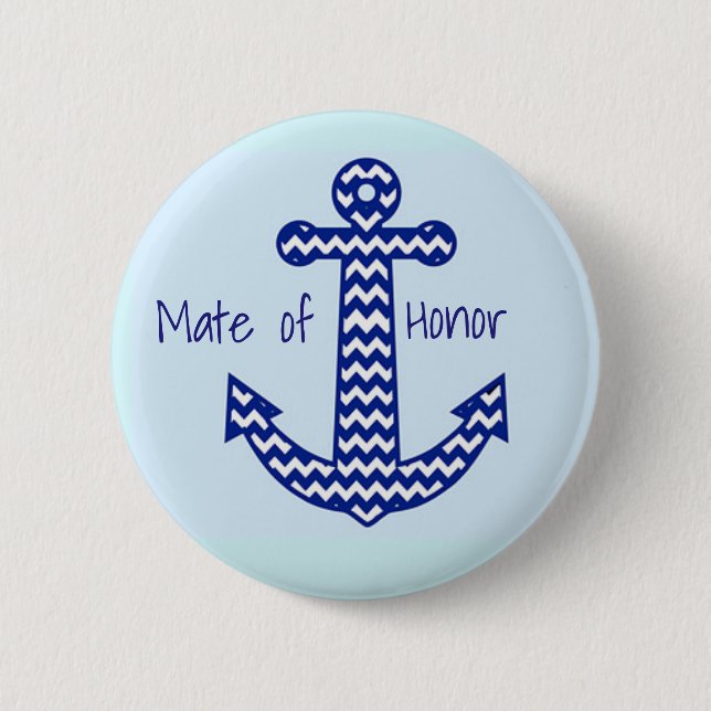 Mate of Honour Nautical Bachelorette Pin (Front)