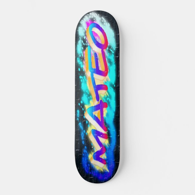 MATEO Customised Graffiti Skateboard (Front)