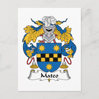 Mateo Family Crest Postcard