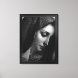 Mater Dolorosa Engraving by Carlo Dolci Canvas Print