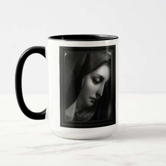 Mater Dolorosa Engraving by Carlo Dolci Mug (Left)