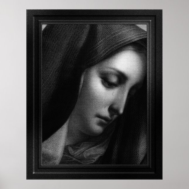 Mater Dolorosa Engraving by Carlo Dolci Poster (Front)