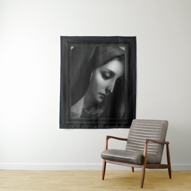 Mater Dolorosa Engraving by Carlo Dolci Tapestry (In Situ)