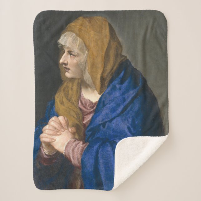 Mater Dolorosa (Virgin Mary) (Mother of Sorrows) Sherpa Blanket (Front)