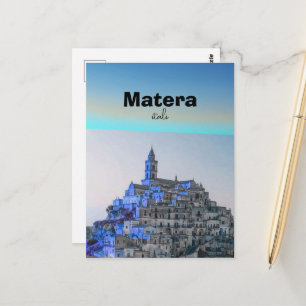 Matera Italy Travel Print, Italy Travel Poster, Ma Postcard