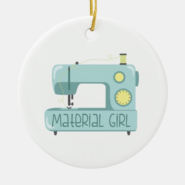 Material Girl Ceramic Tree Decoration (Front)