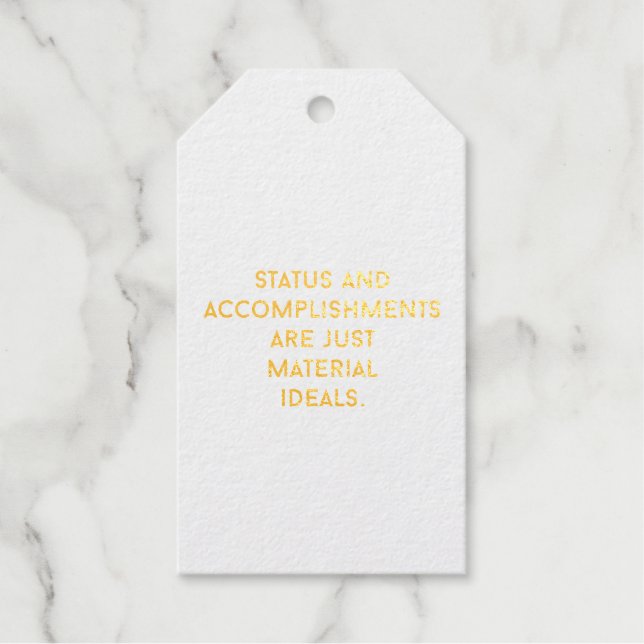 Material Ideals Foil Gift Tag (Front)