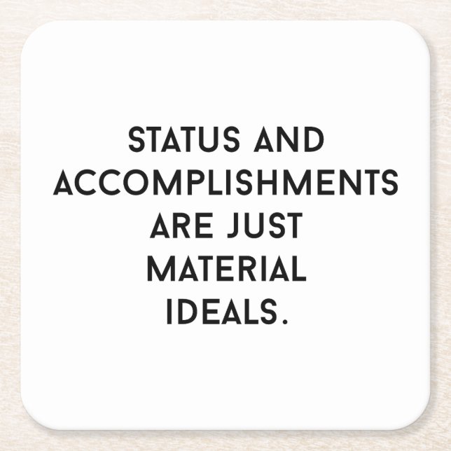 Material Ideals Paper Coaster (Front)