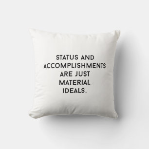 Material Ideals Throw Pillow